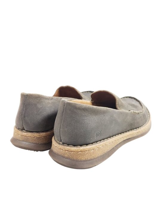 Born Mens Size 12 Wide Gray Leather Slip-On Loafers main image 8